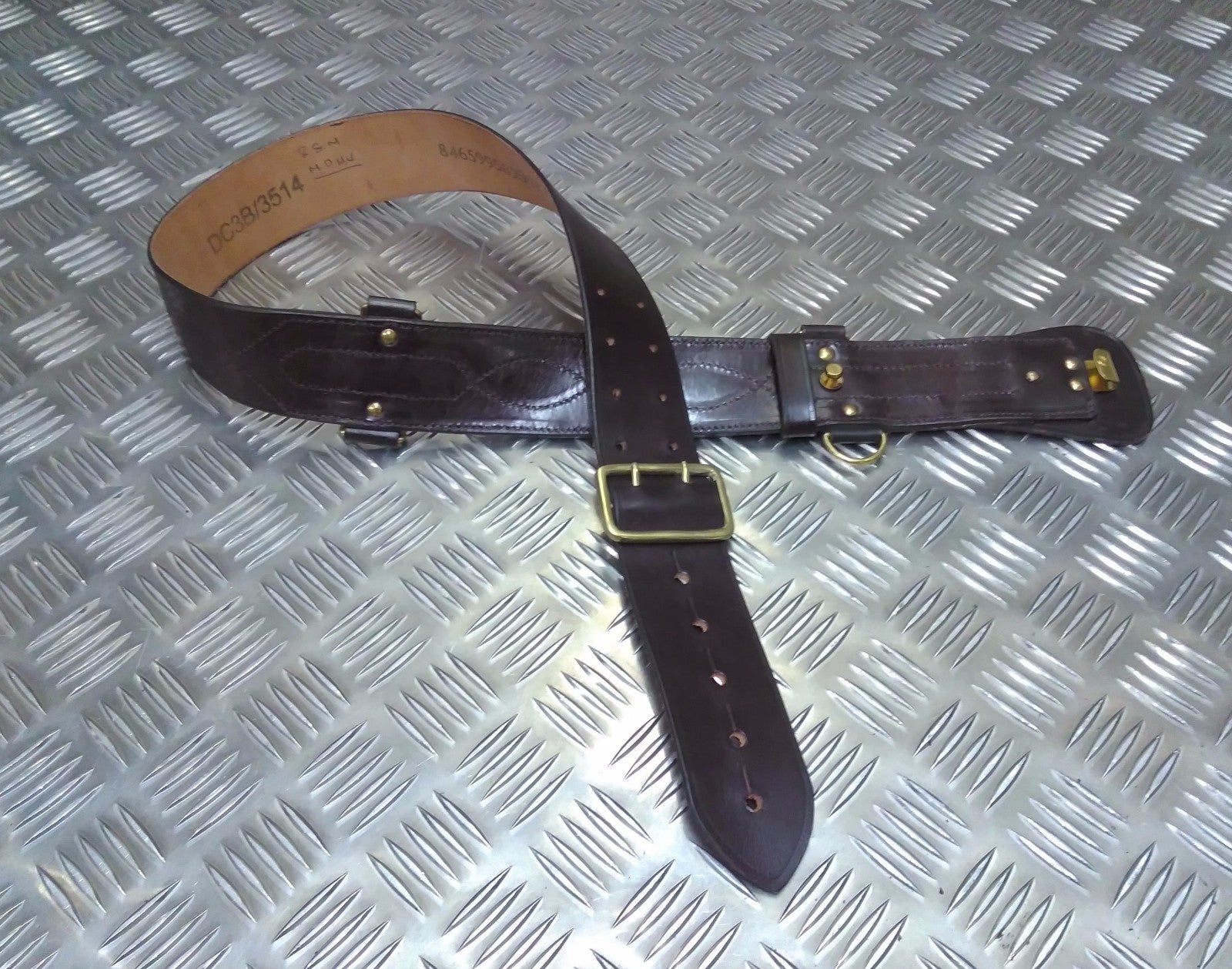 British Leather Sam Browne Belt With No Crossover Strap NFXB