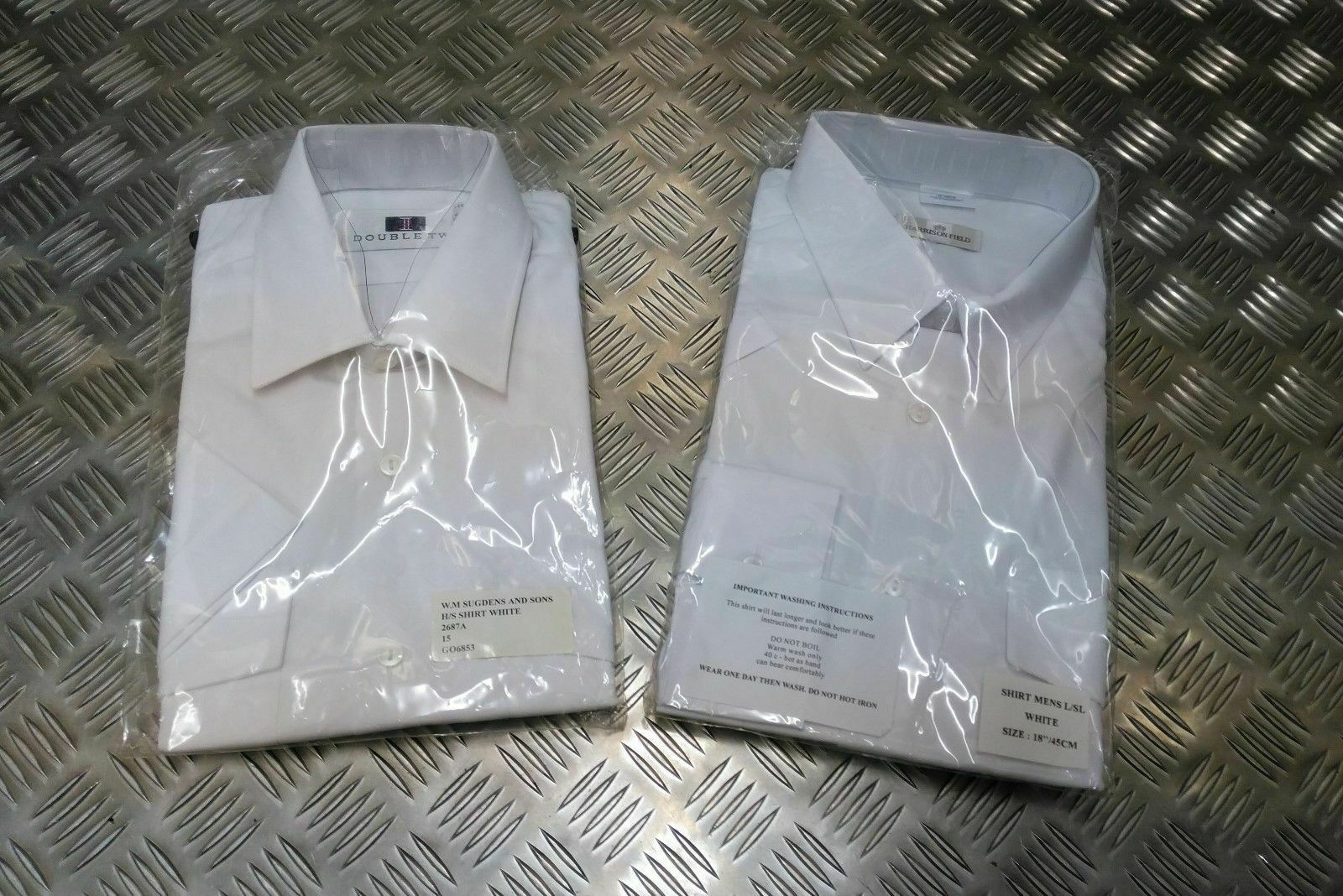 White Long Sleeves Dress / Security Shirt Size 14.5" Collar PS1