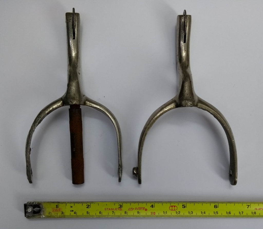 British Spurs Officers Issue & Mess Dress Chrome Swan Neck Incomplete