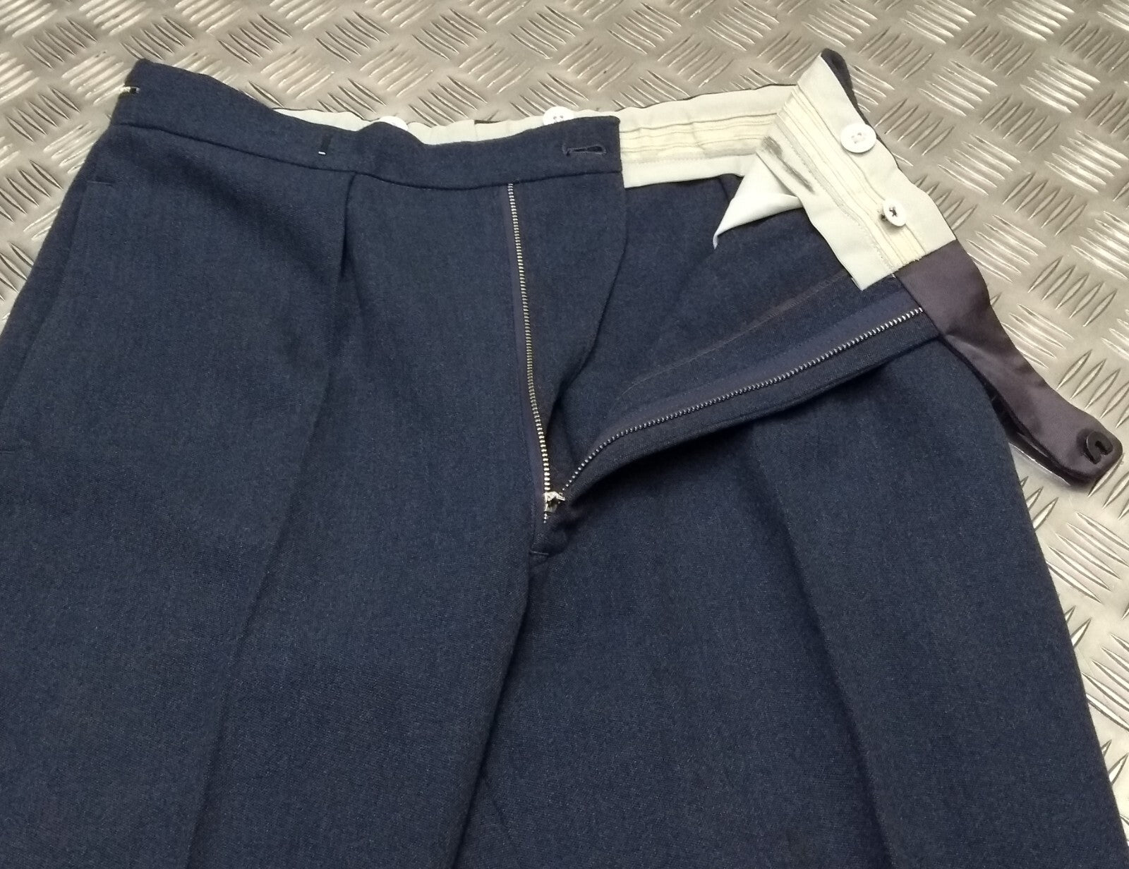 Vintage Trousers RAF Royal Air Force Dress Old Pattern Air Force Blue Grey Colour Waist 33"