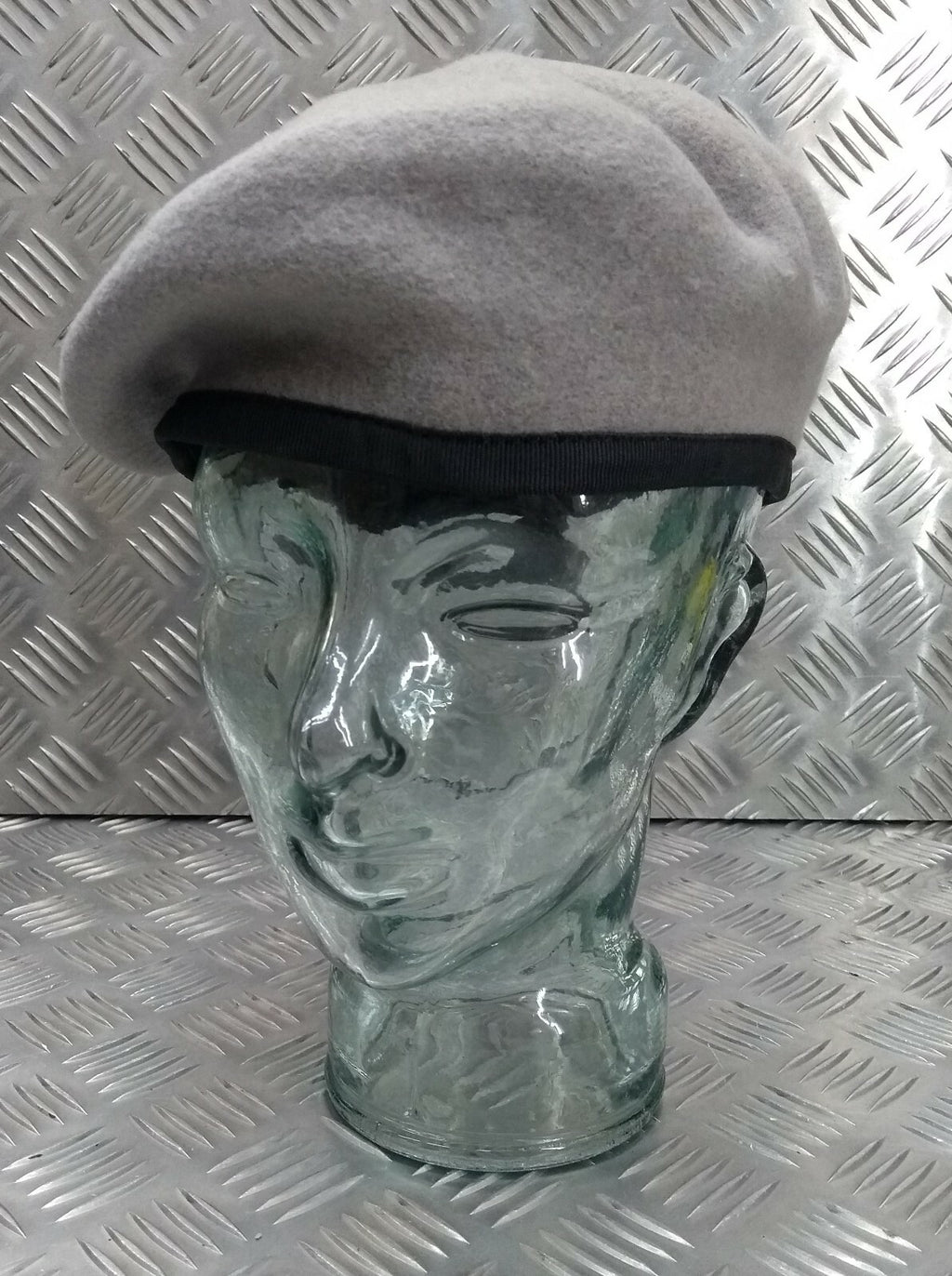 Hobson of London Style Light Grey Lined Wool Uniform Beret Size 7