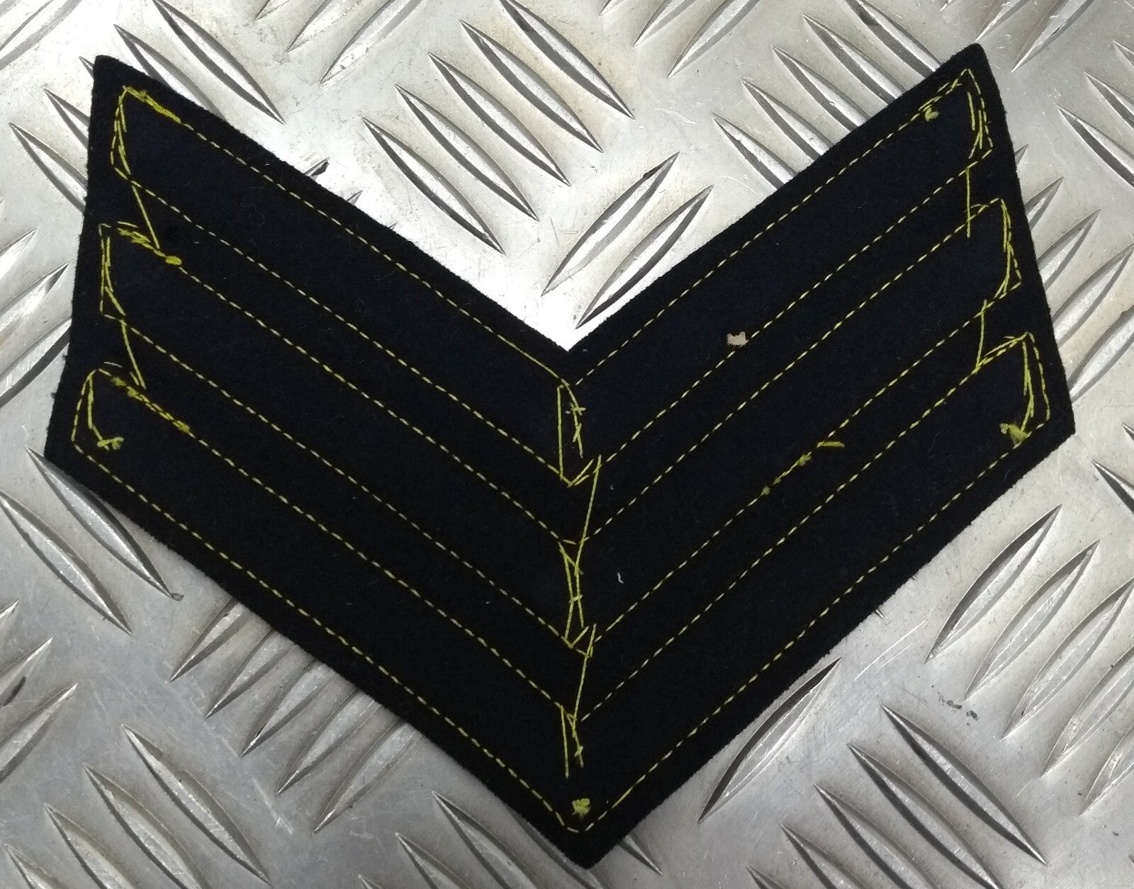 Genuine Vintage British Issue Gold Wire Embroidered Rank Chevrons
