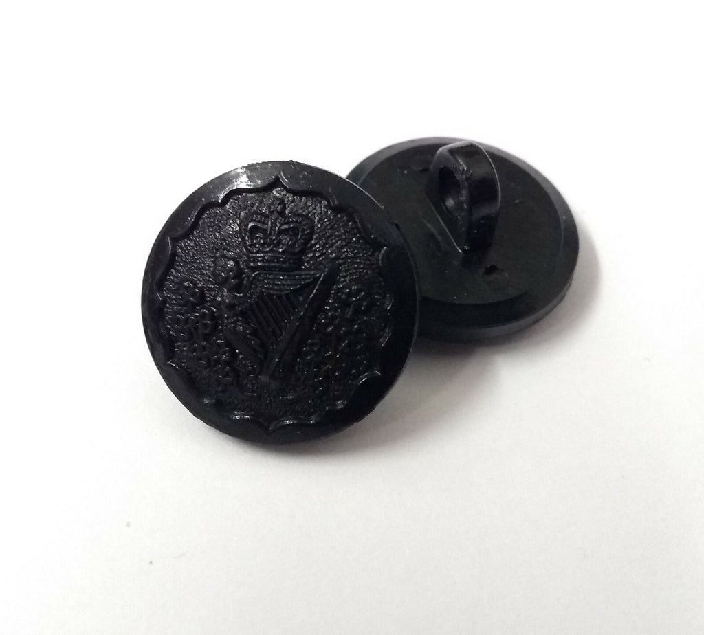 Genuine British Army The Royal Irish Rangers Black Subdued Buttons 30L x25 NEW