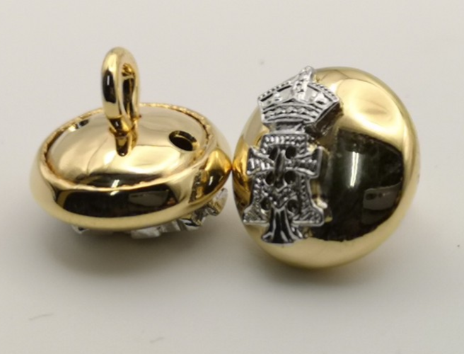 Yorkshire Regiment Mounted Insignia Buttons 22L x2