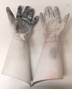 British Army Household Cavalry White Leather Gauntlet Parade Gloves Size 9.5