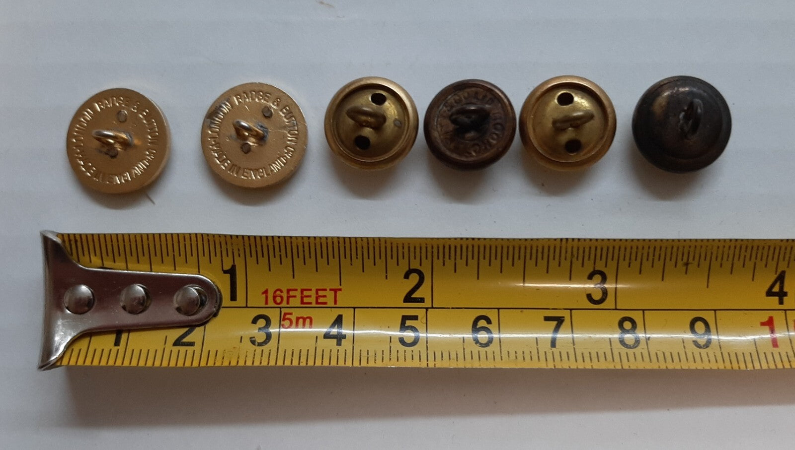 RAOC Army Buttons British Royal Ordnance Corps Assorted Small Size x 6