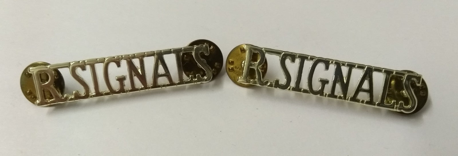 Genuine British The Royal Corps of Signals Shoulder Title Badges- NEW