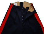 Vintage No1 Trousers 1955 Pattern British Army Red Stripe Blue Other Ranks W32"