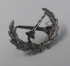 Sword & Scabbard Crossed Chrome Prong Back Obsolete Pattern- NEW