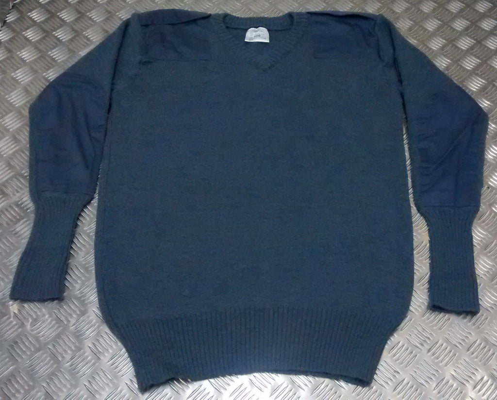 RAF Pullover Royal Air Force Blue Wool Utility Jumper/Sweater V-Neck Most Sizes