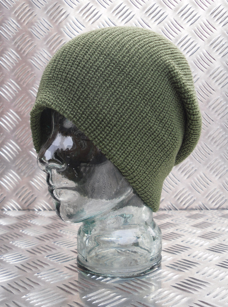 ARMY GREEN Knitted Beanie Hat / Watch Cap / Woolly Hat - One size - BRAND NEW