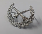 Sword & Scabbard Crossed Chrome Prong Back Obsolete Pattern- NEW