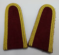 Senior Officer Shoulder Boards Abu Dhabi Obsolete Stock Maroon Melton Gold Braid