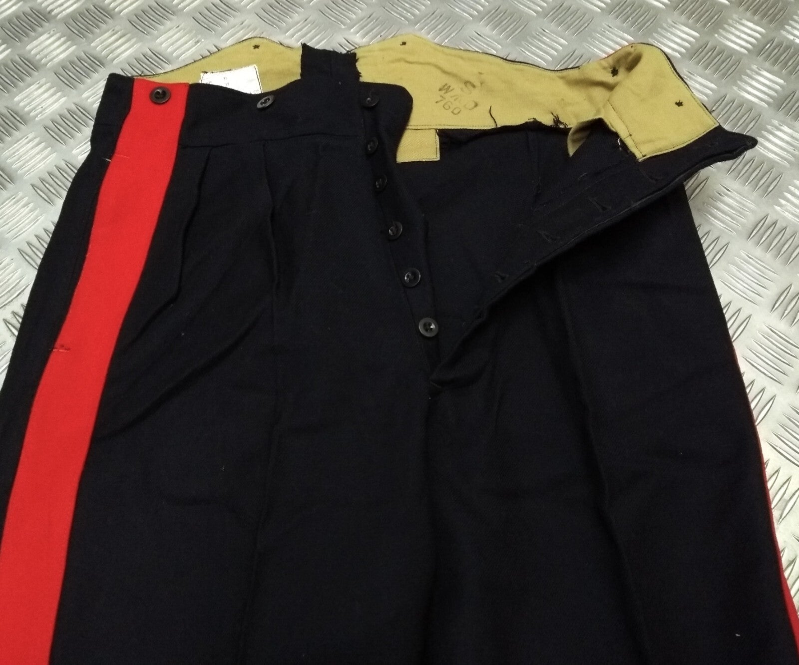 No1 Army Trousers 1957 Vintage Ceremonial British Uniform Dress 1 3/4" Stripes