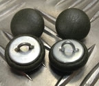 PVC Coated Dome Loop Buttons Green X4 16mm