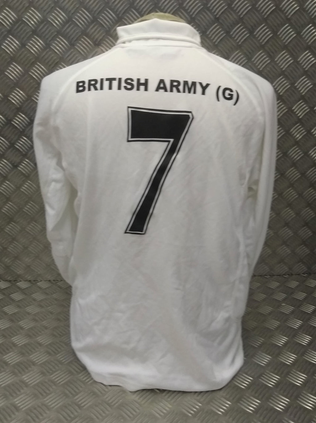 Sports Shirt British ARMY (G) Team Style White Technical Long Sleeve Active Top