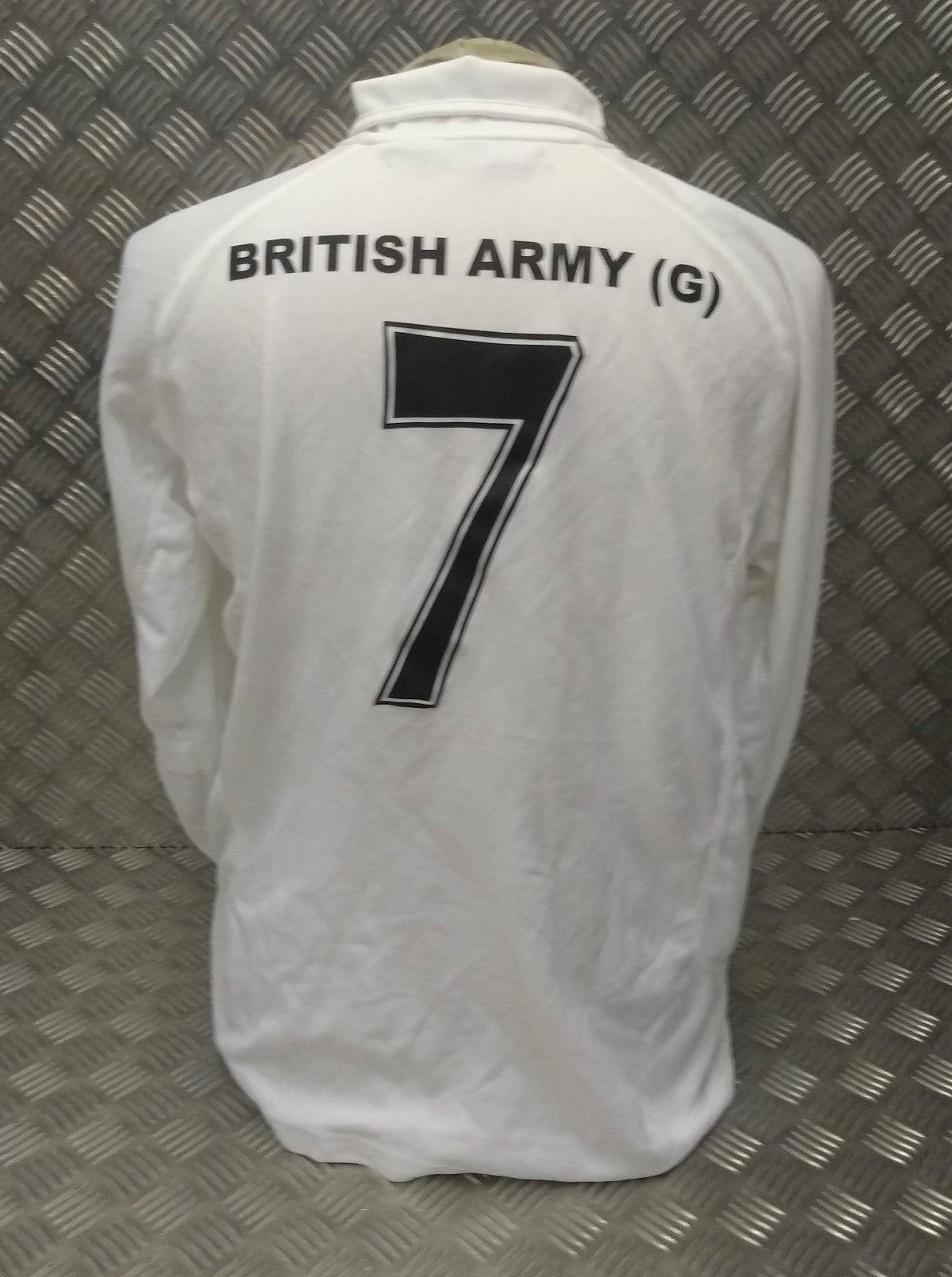 Sports Shirt British ARMY (G) Team Style White Technical Long Sleeve Active Top