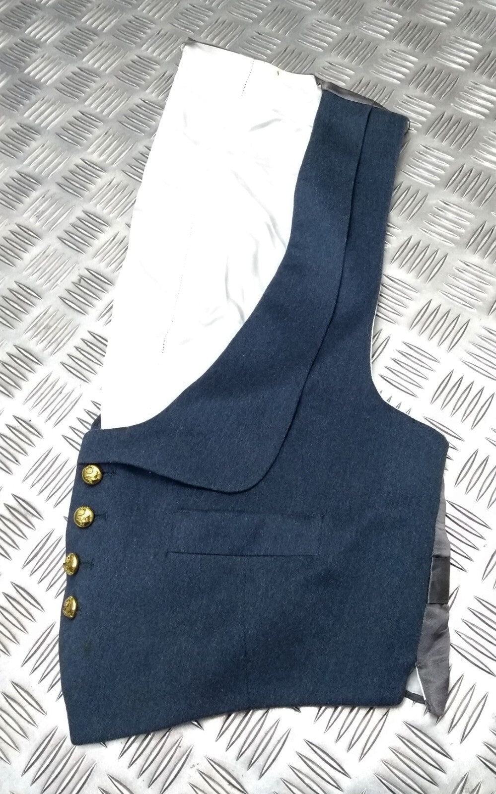 RAF Royal Air Force Vintage Mess Dress Waistcoat Airforce Blue Grey Colour by Moss Bros