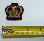 Warrant Officer Crown No1 WO 2 Maroon British Army Hand Embroidered Para Patch