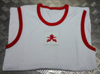 PTI White Vest With RED Trim Physical Training Genuine British