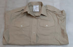 British Army Style FAD Shirt Fawn Long Sleeve No2 Collar 36cm Bust 96cm