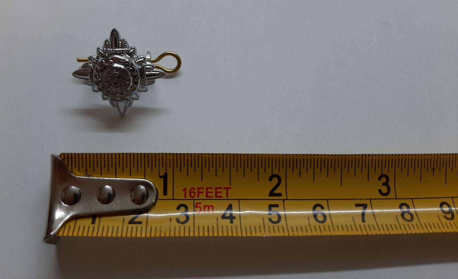 British Made Mil-Spec Metal Officers Rank Pips Silver Chrome Tria Juncta In Uno