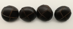 Royal Scots Leather Buttons Offc. Dark Brown Dome 24L x5