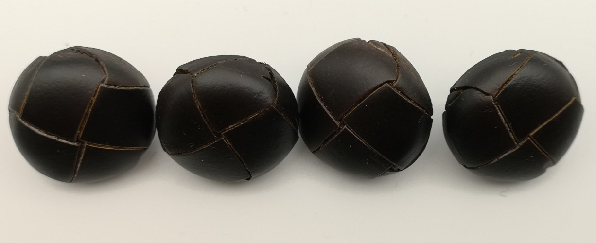 Royal Scots Leather Buttons Offc. Dark Brown Dome 24L x5