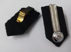 Oman Gorgets Collar Tabs With Silver Detail Chrome Officers Insignia Buttons X2