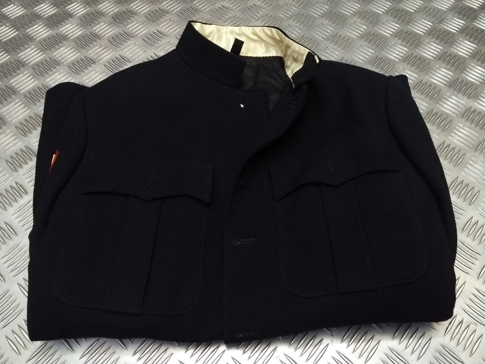 British Army Style Jacket No1 No Buttons With Patches Sz32
