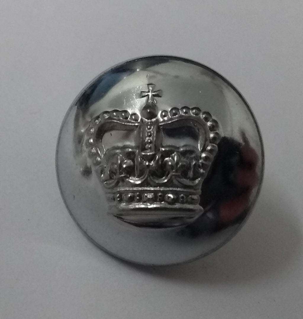 Genuine Vintage British Issue St Edwards Crown Buttons Chrome ASBT89