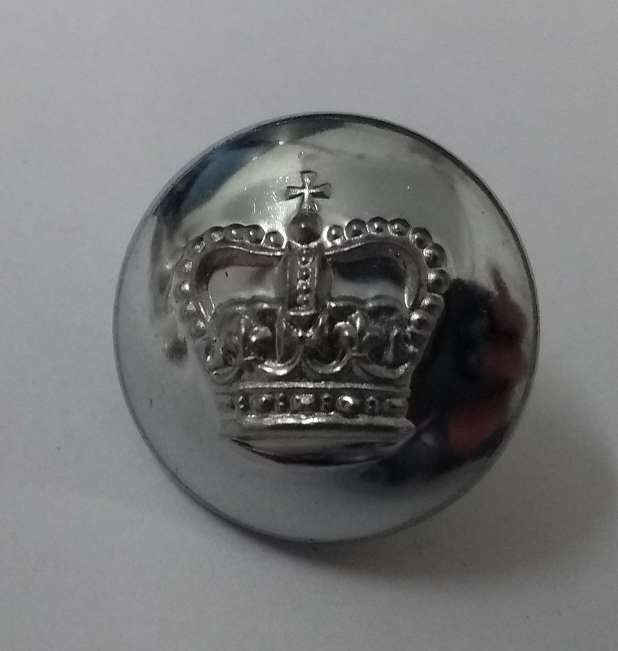 Genuine Vintage British Issue St Edwards Crown Buttons Chrome ASBT89