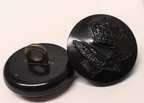 Royal Air Force RAF Older Pattern 34L Black Button with Queen Elizabeth's Crown