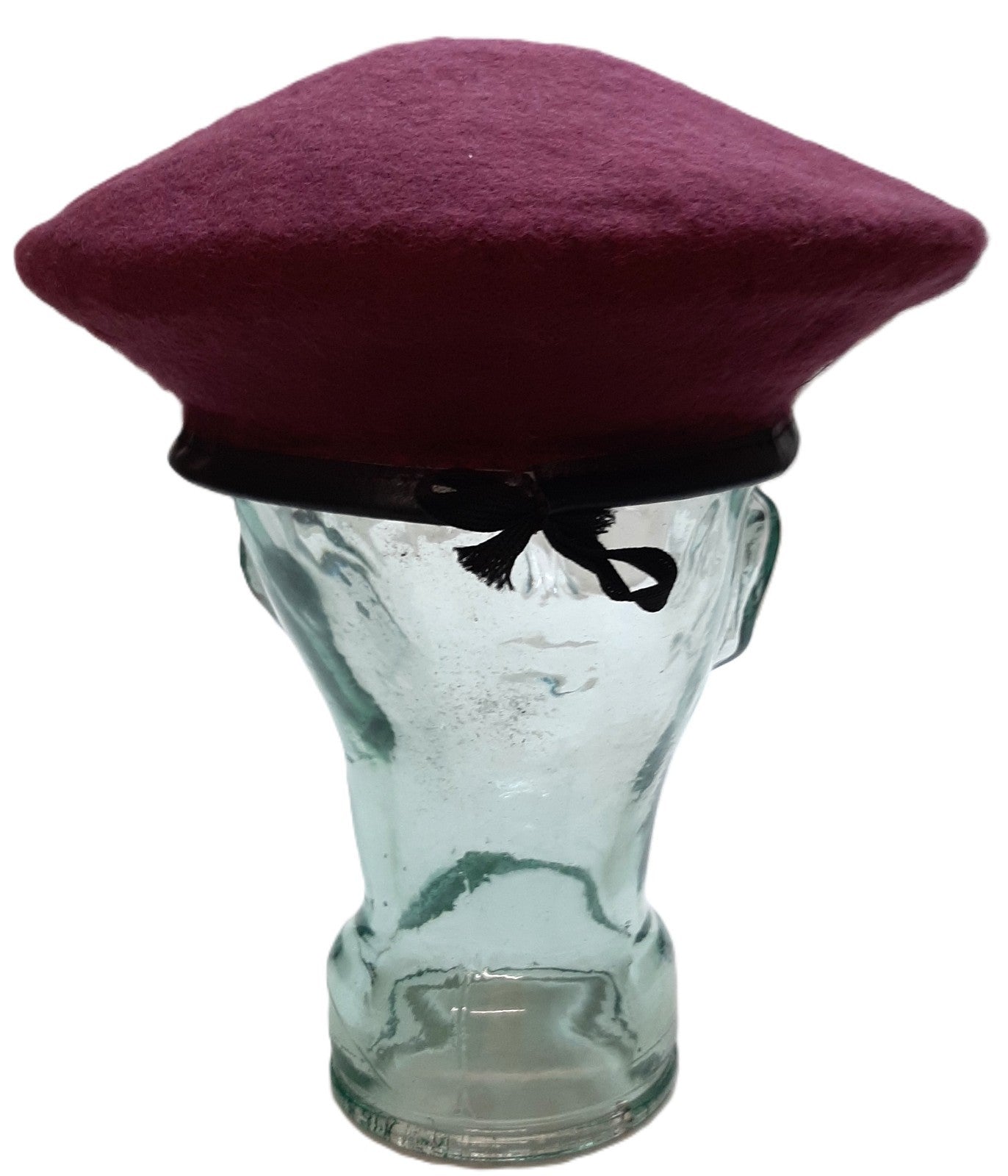Burgundy / Maroon Wool Military Style Beret Size Medium / 7 1/4 - NEW