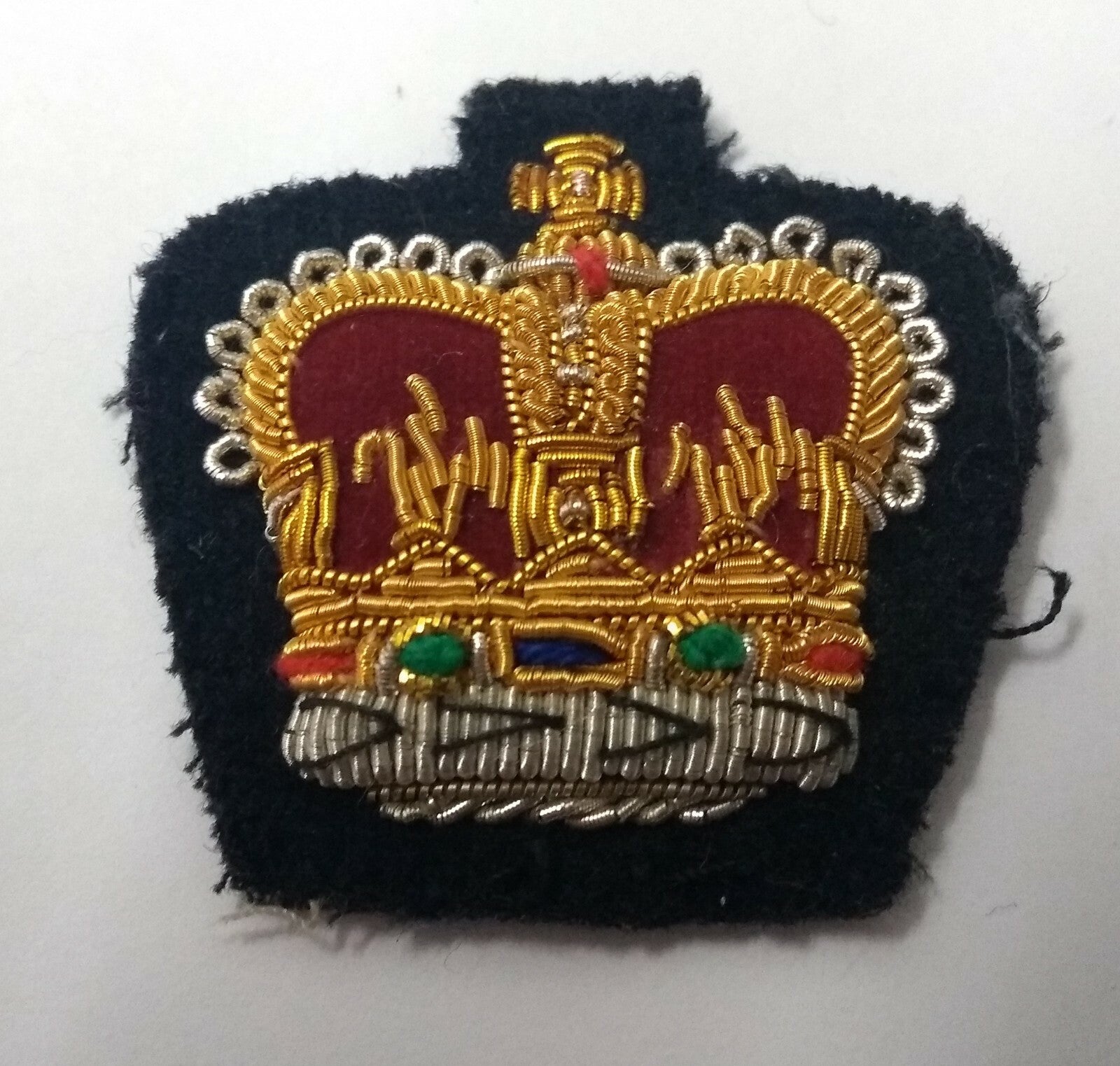 Genuine Vintage British Braided Decorative Crown on Deep Blue