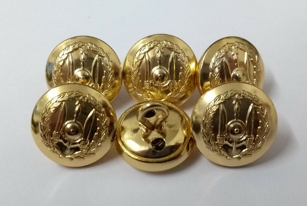Djibouti Dress Small Ring Back Chinstrap Buttons x 6 NEW