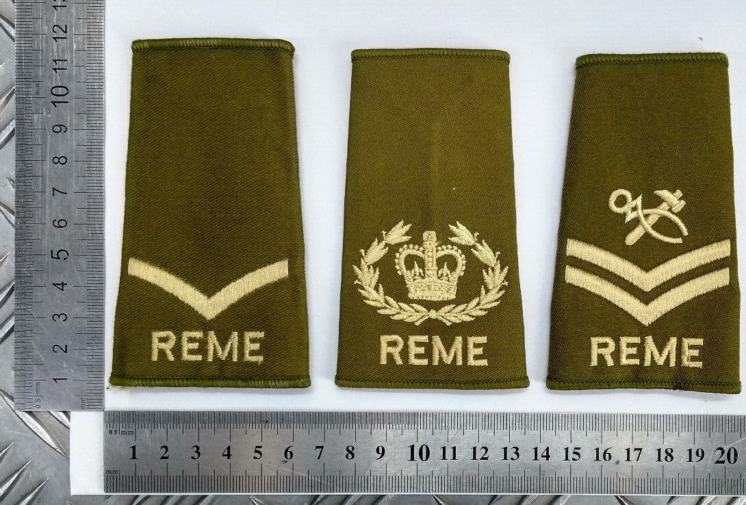 Royal Electrical & Mechanical Engineers REME Khaki Green Rank Slides