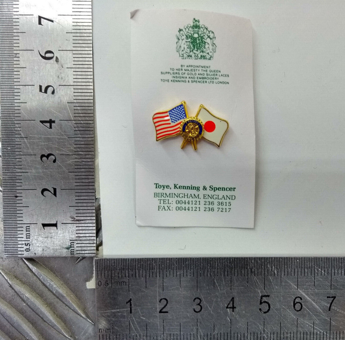 Rotary International Club USA & Japan Twin Flags Lapel Pin Badge - NEW