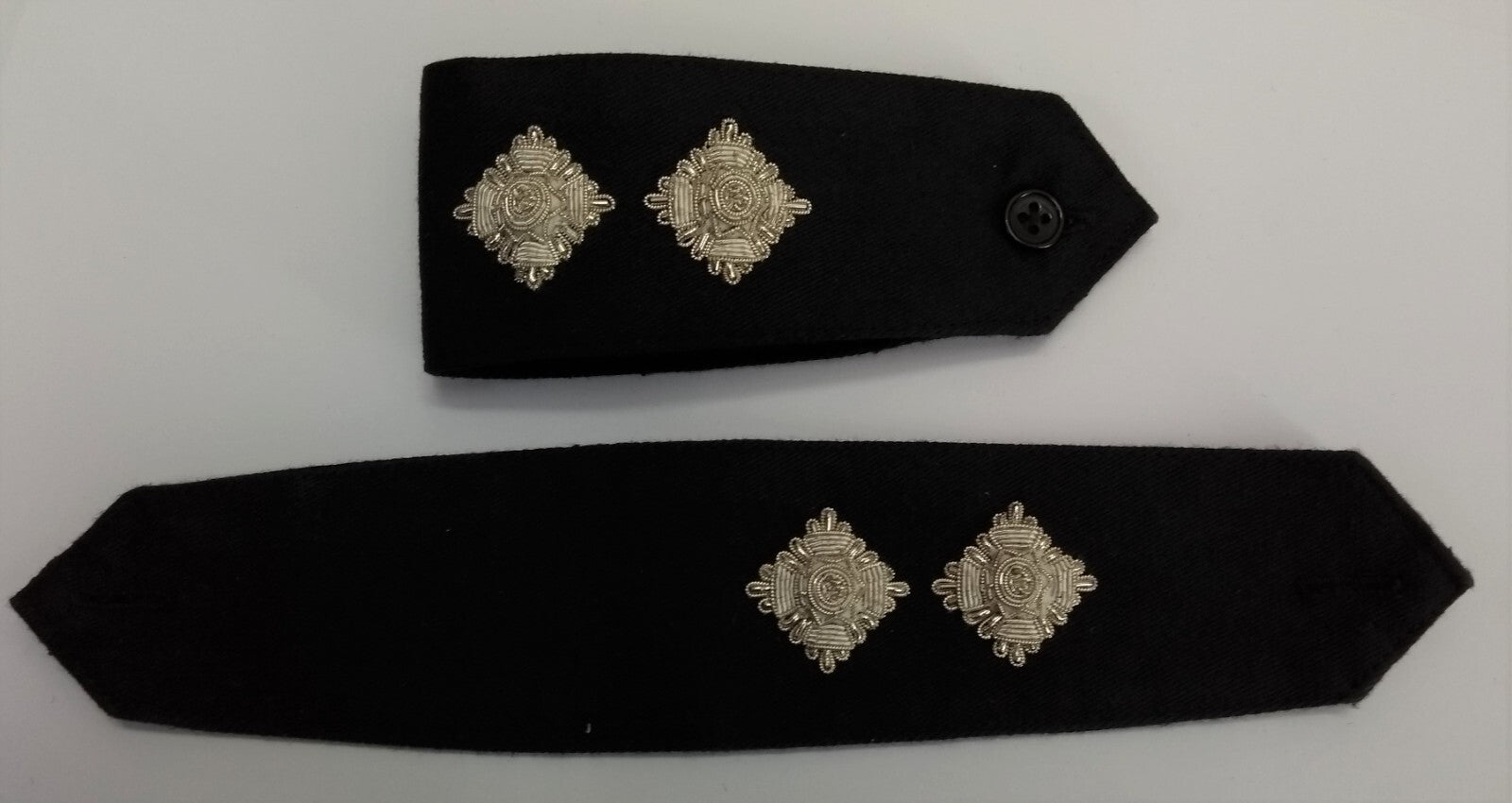Vintage No1 Shoulder Slide With Silver Rank Pip Insignia Uniform Slides