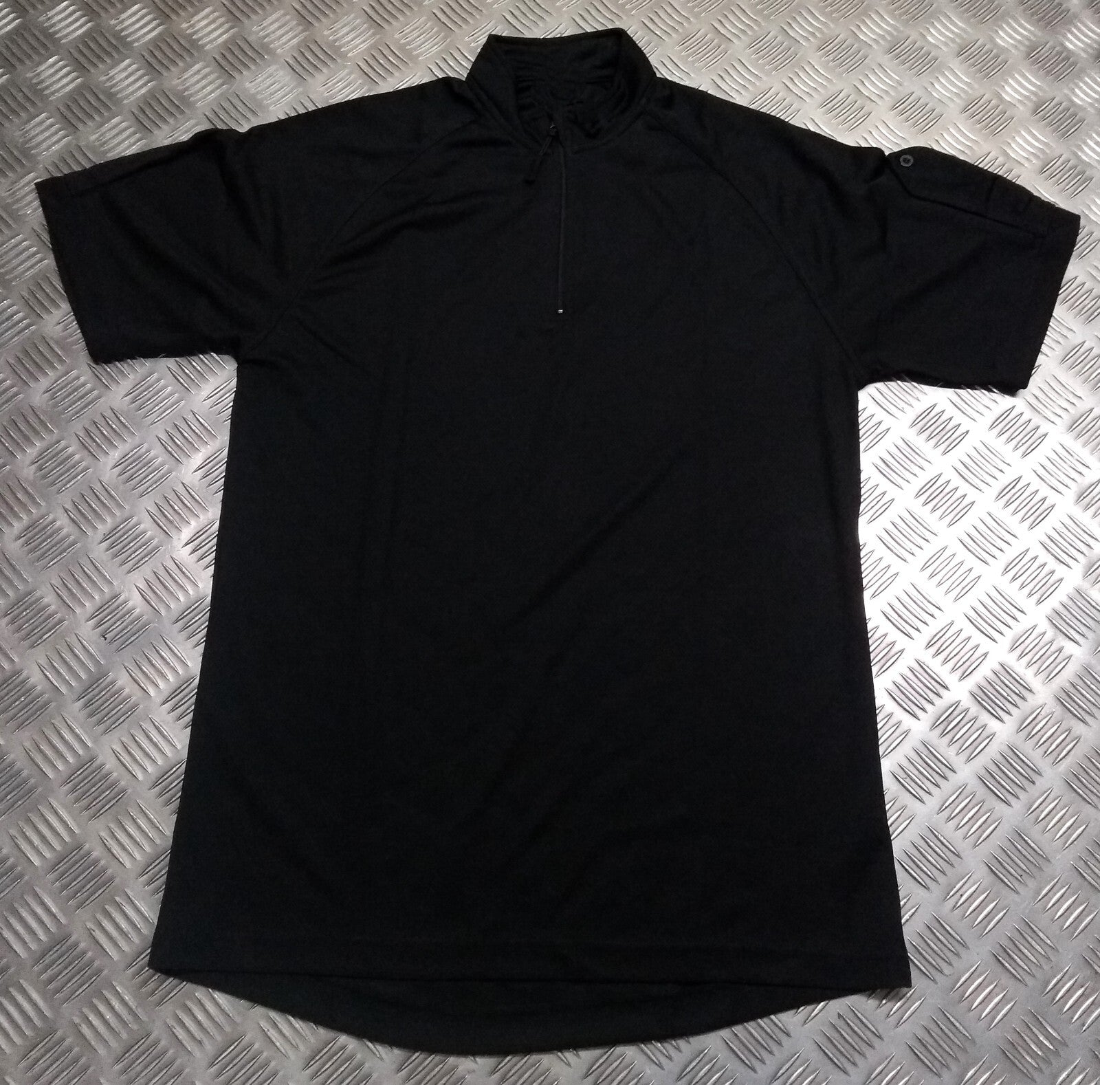 Black Technical Delta Stealth Self Wicking Technical Activewear Top Short Sleeve