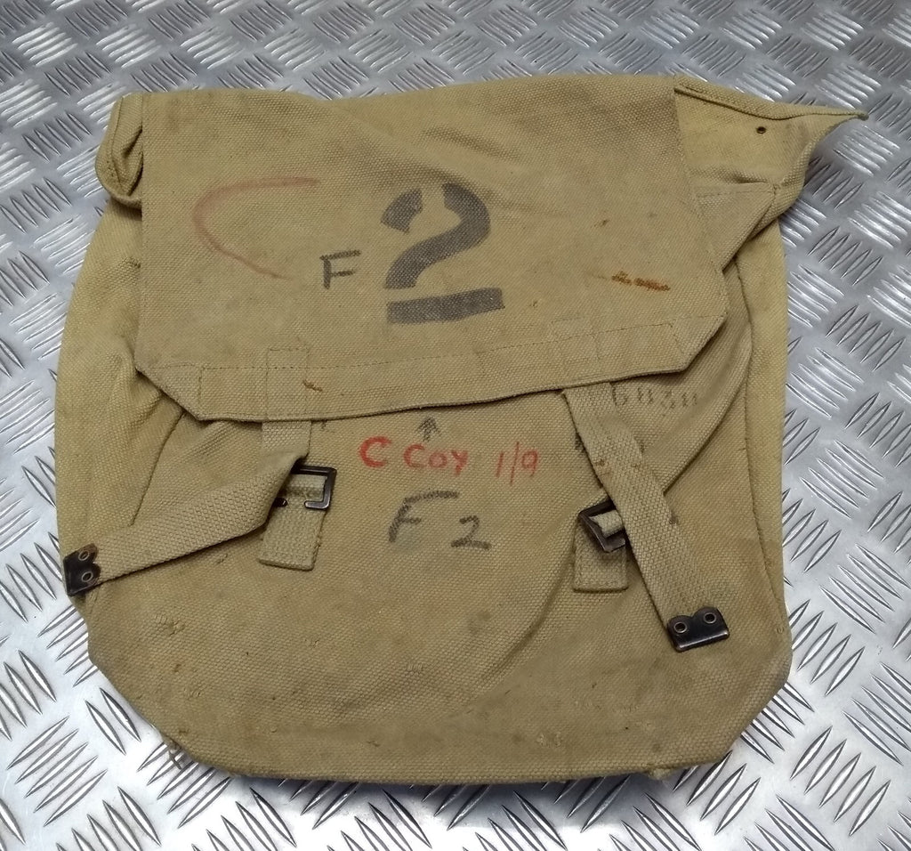 Vintage Canvas Pack 1937 Pattern Khaki Webbing Heavy Use Grade 2