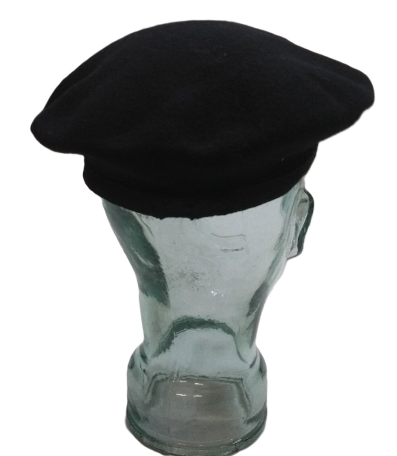Black Beret Goldings Army Pattern 100% Wool / Silky Lining & Petersham Trim
