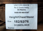 No2 Fad Jacket RLC With Q/C Crown Badges 3 Bar Chevron Patches 182/92/76cm