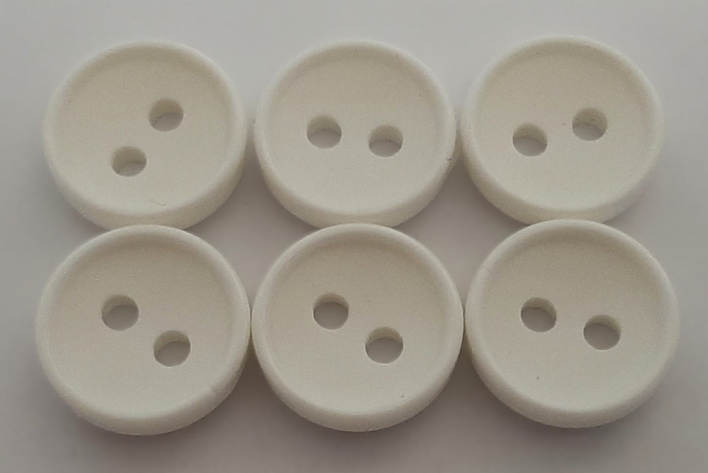 Ex Service Buttons / Anchors Old Pattern British Made White 2 Hole Size 11.3mm