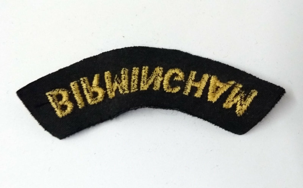 Vintage & Civil Defence Birmingham Shoulder Flash