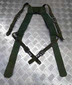 Genuine Vintage Harness Green Web Yoke / Suspender / Braces