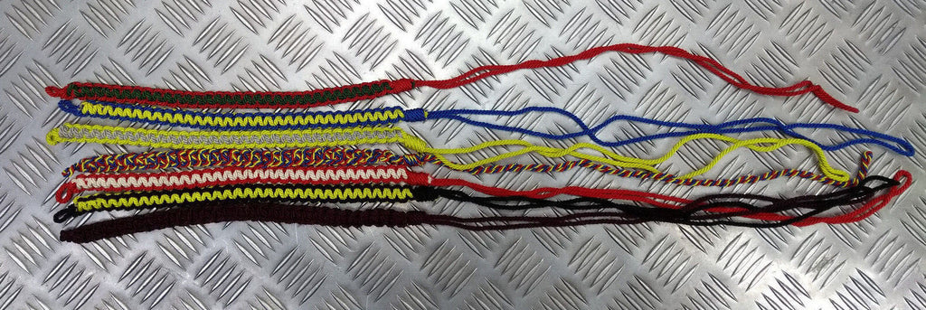 British Army Regiments 3 ply Macramé Cord Ceremonial Lanyards, Rare Set of 7