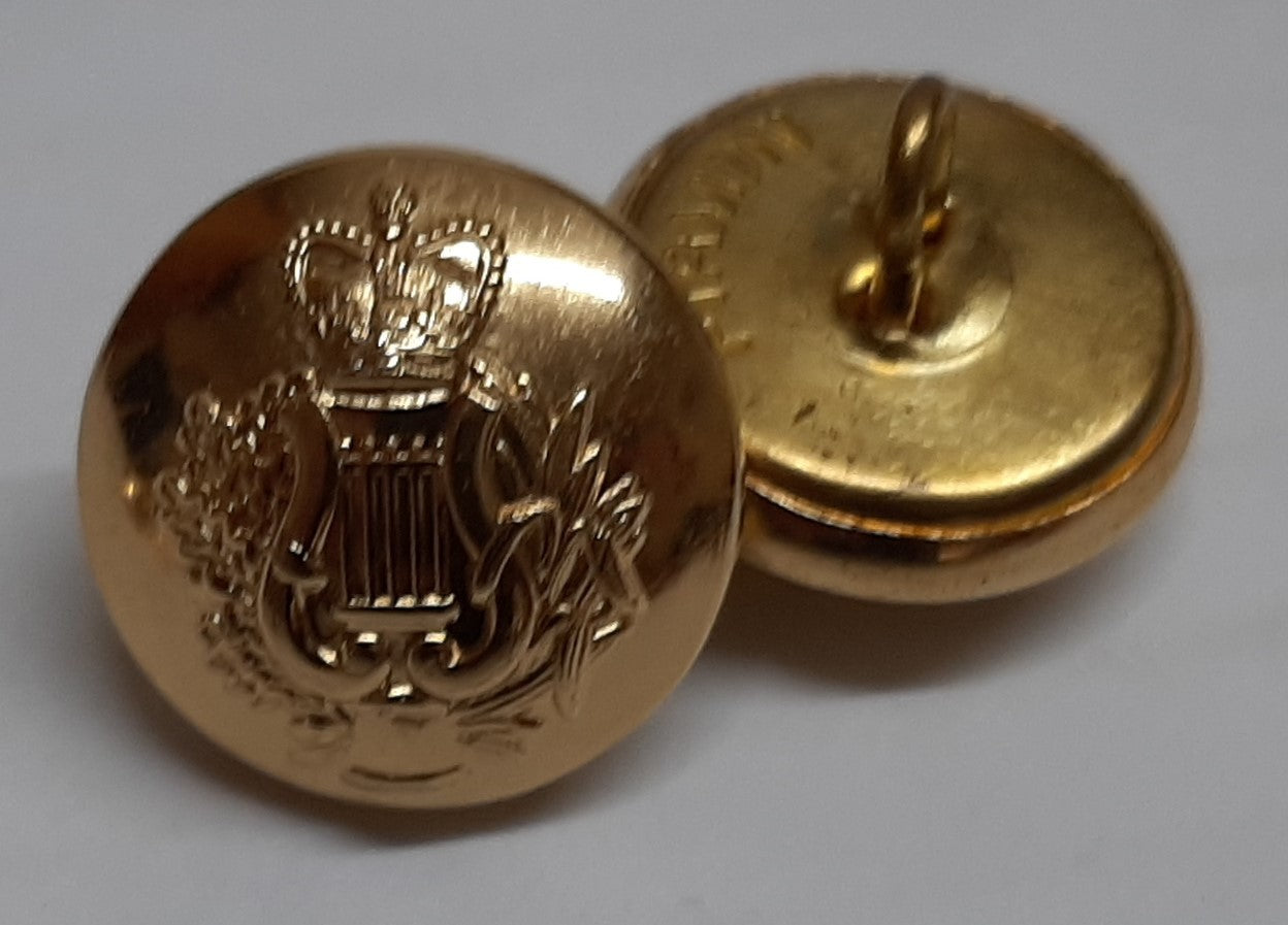 The Corps of Army Music No2 Ring Back Button Set British Army Insignia O/R