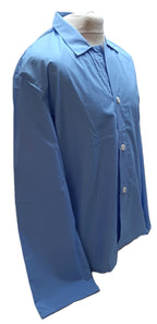 British Pyjama Top Light Blue Loose Fit Poly Cotton Size Large NEW