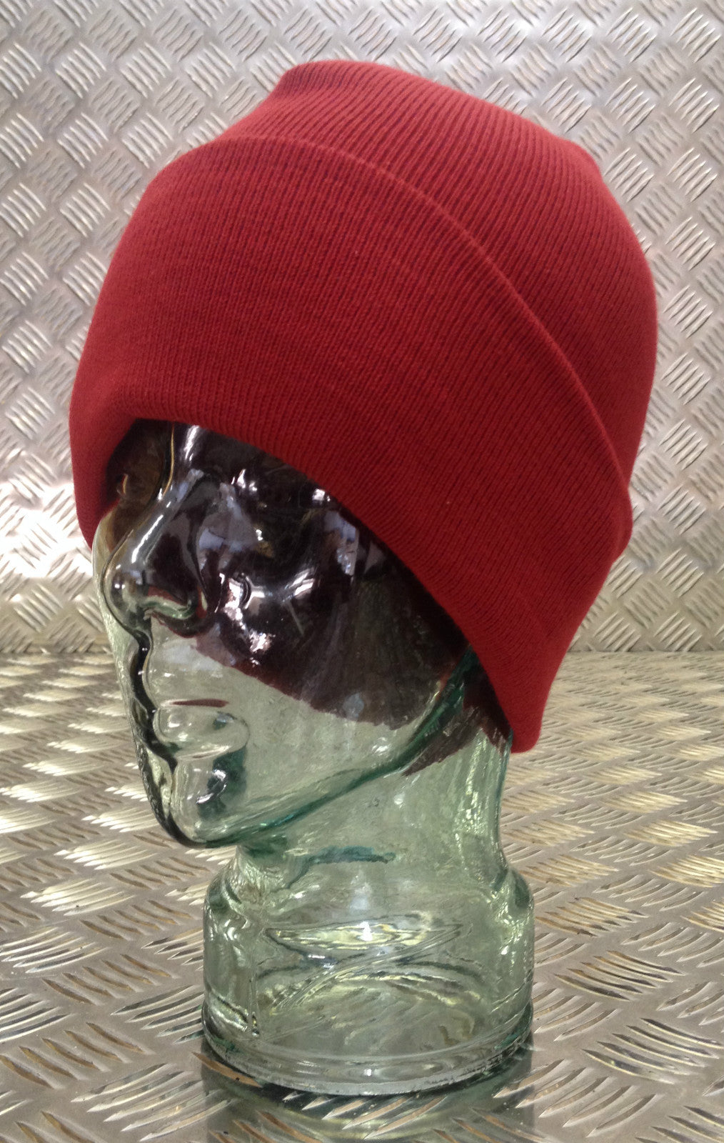 RED Tight Knit Beanie Hat / Watch Cap - One size - BRAND NEW